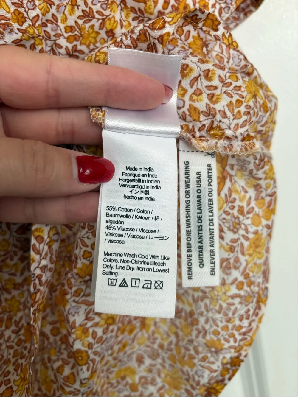 J. Crew Puff Sleeve V-Neck Top in Scattered Blooms Size 12